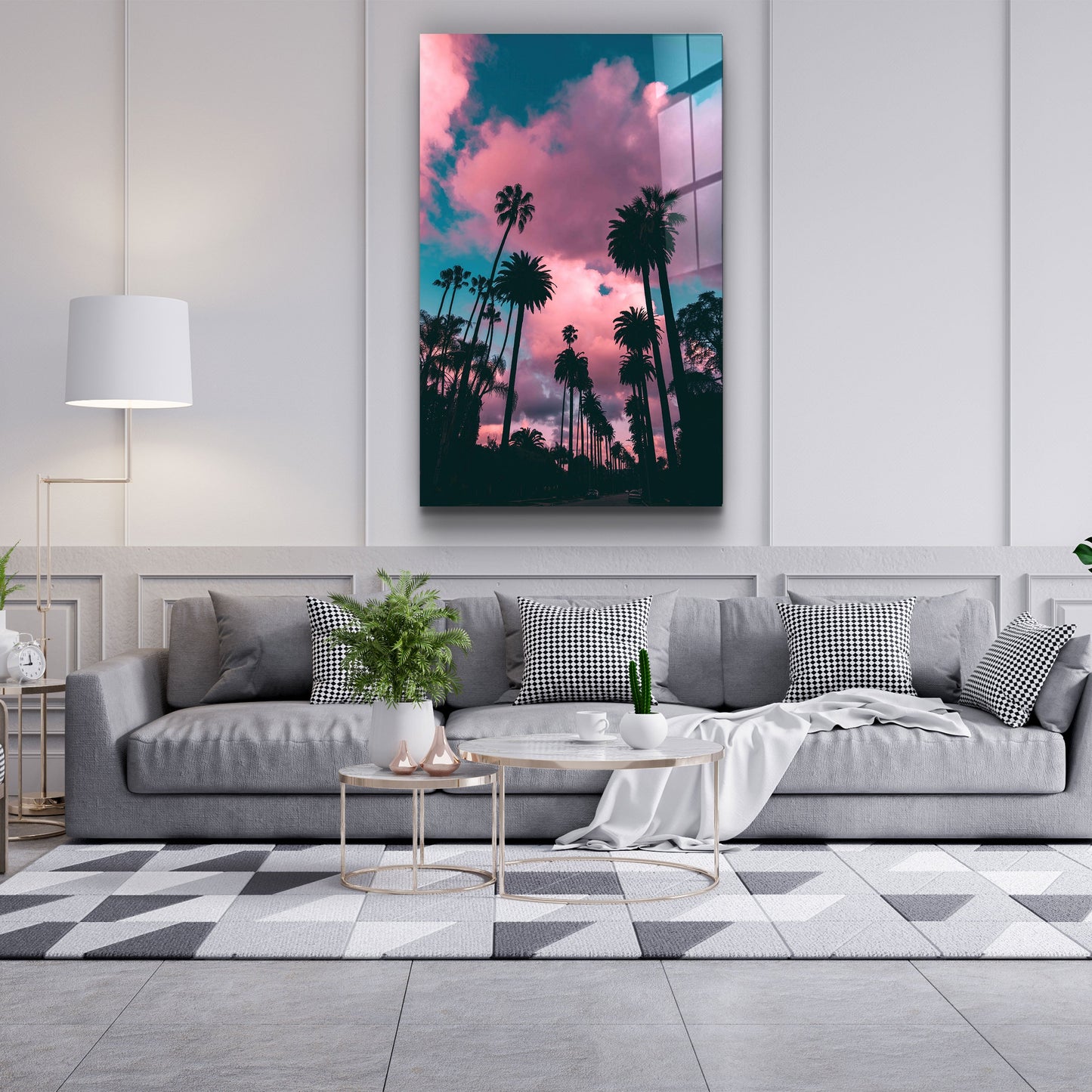 Pink Sky - Designer's Collection Glass Wall Art