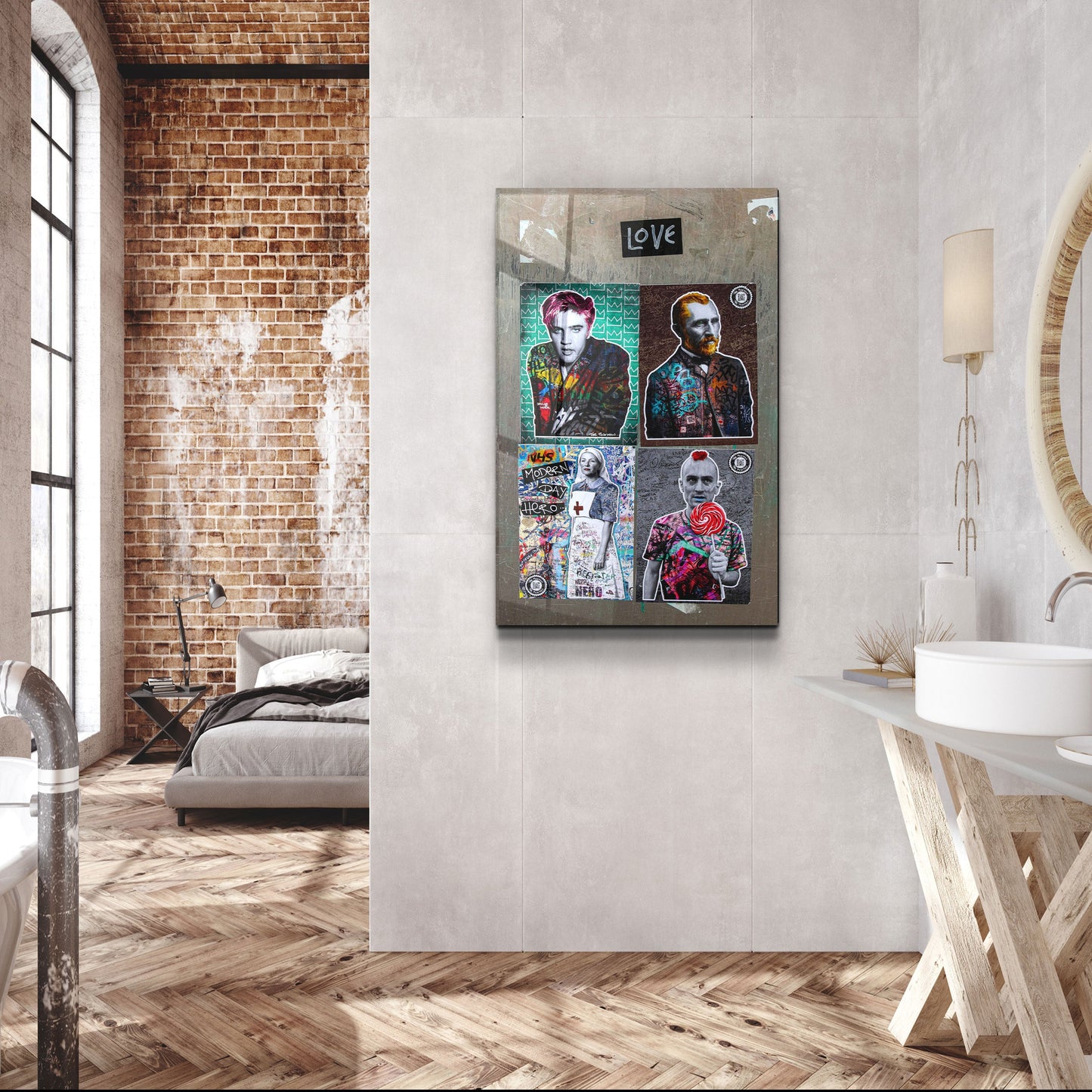 Besties for the Resties - Designer's Collection Glass Wall Art - Barlowa Store