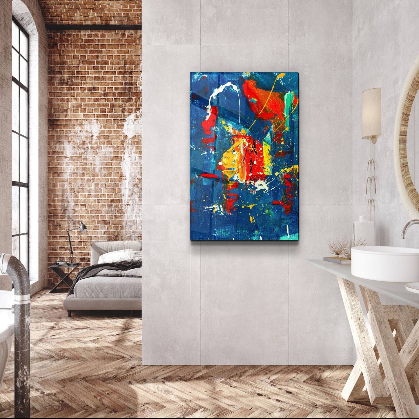 Oil Painting - Abstract - Designer's Collection Glass Wall Art