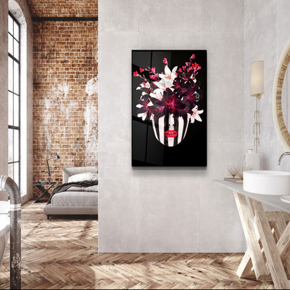 Flower Pot - Designer's Collection Glass Wall Art