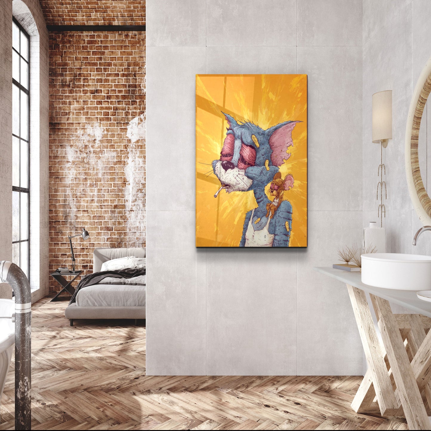 Misarable Tom and J - Designer's Collection Glass Wall Art