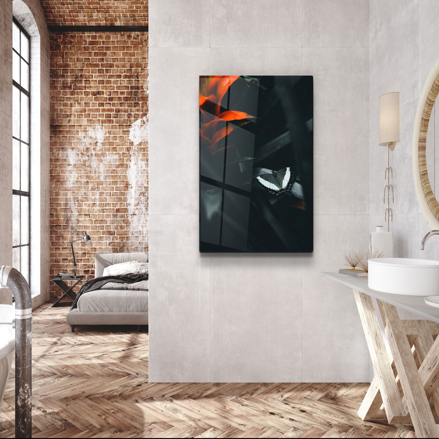 Black Butterfly - Designer's Collection Glass Wall Art