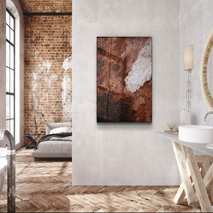 Brown Oil Painting - Designer's Collection Glass Wall Art