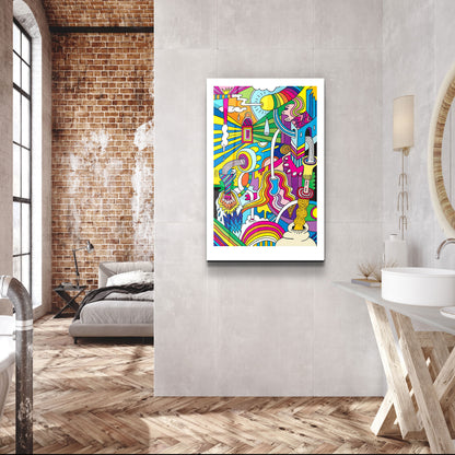 Cartoon Factory - Designer's Collection Glass Wall Art
