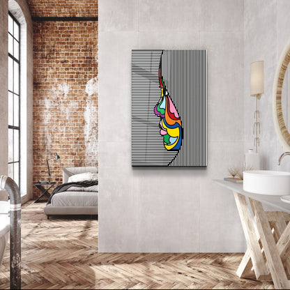Lines and Face - Designer's Collection Glass Wall Art