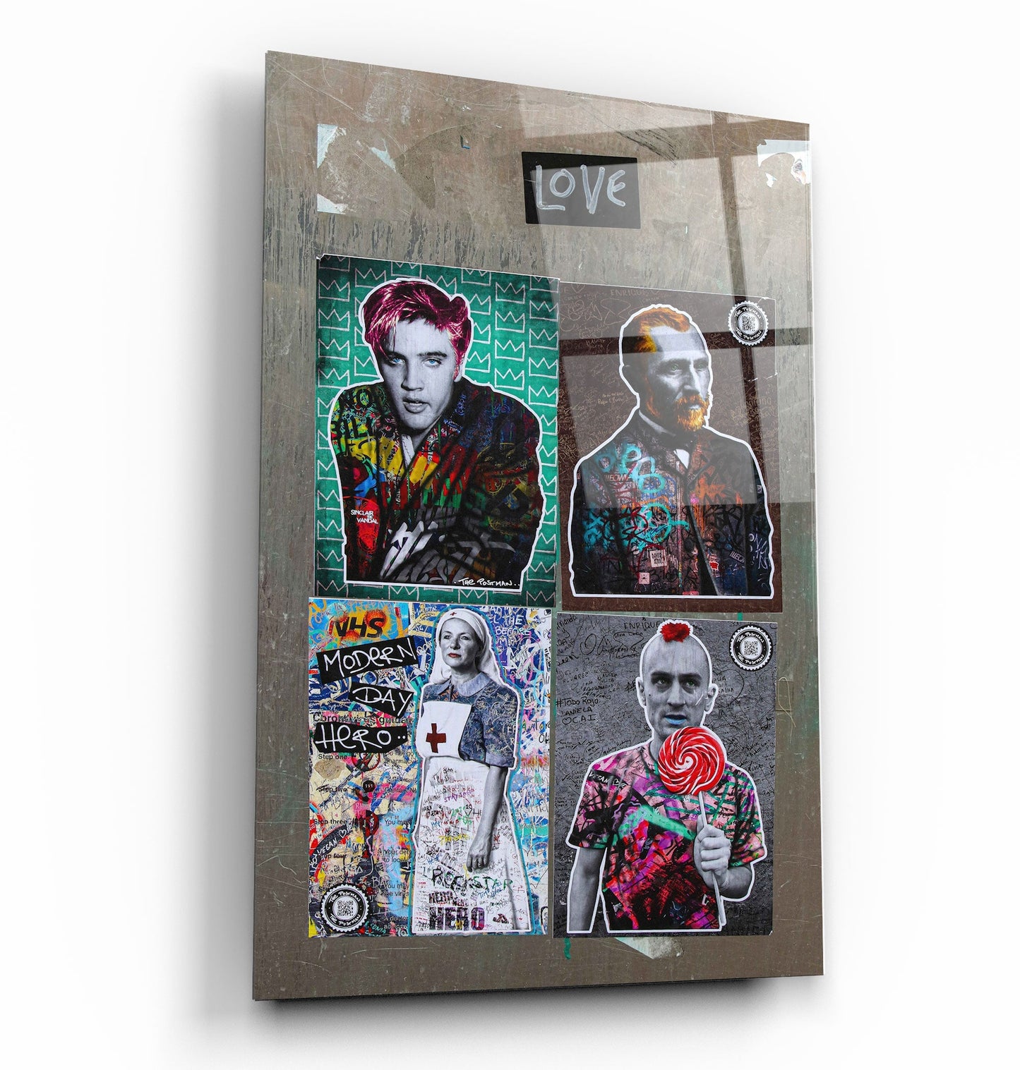 Besties for the Resties - Designer's Collection Glass Wall Art - Barlowa Store