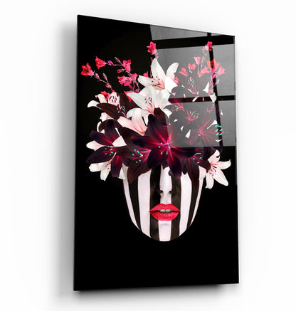 Flower Pot - Designer's Collection Glass Wall Art
