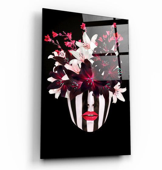 Flower Pot - Designer's Collection Glass Wall Art