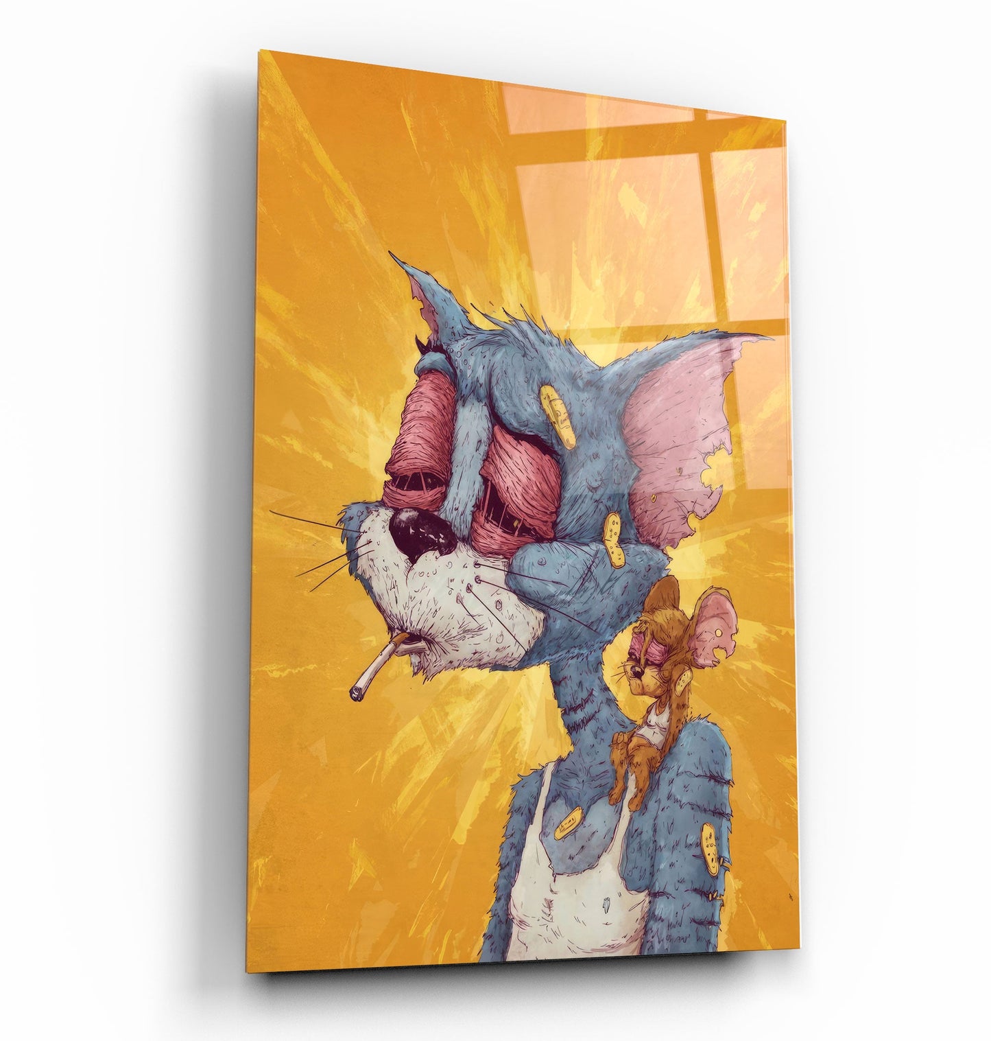 Misarable Tom and J - Designer's Collection Glass Wall Art