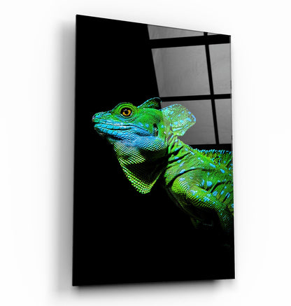 Iguana Green - Designer's Collection Glass Wall Art