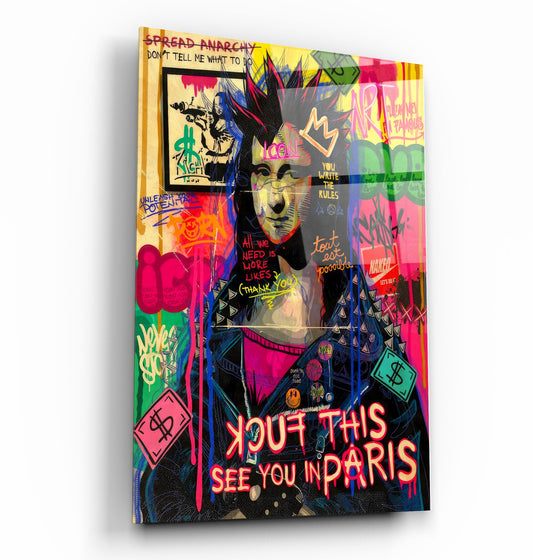 Hey Mona - Designer's Collection Glass Wall Art