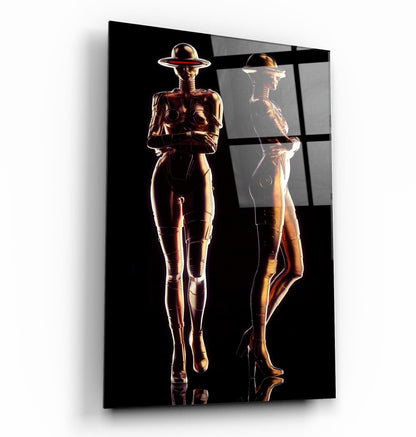 RoboGirlz3 - Designer's Collection Glass Wall Art