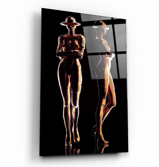 RoboGirlz3 - Designer's Collection Glass Wall Art