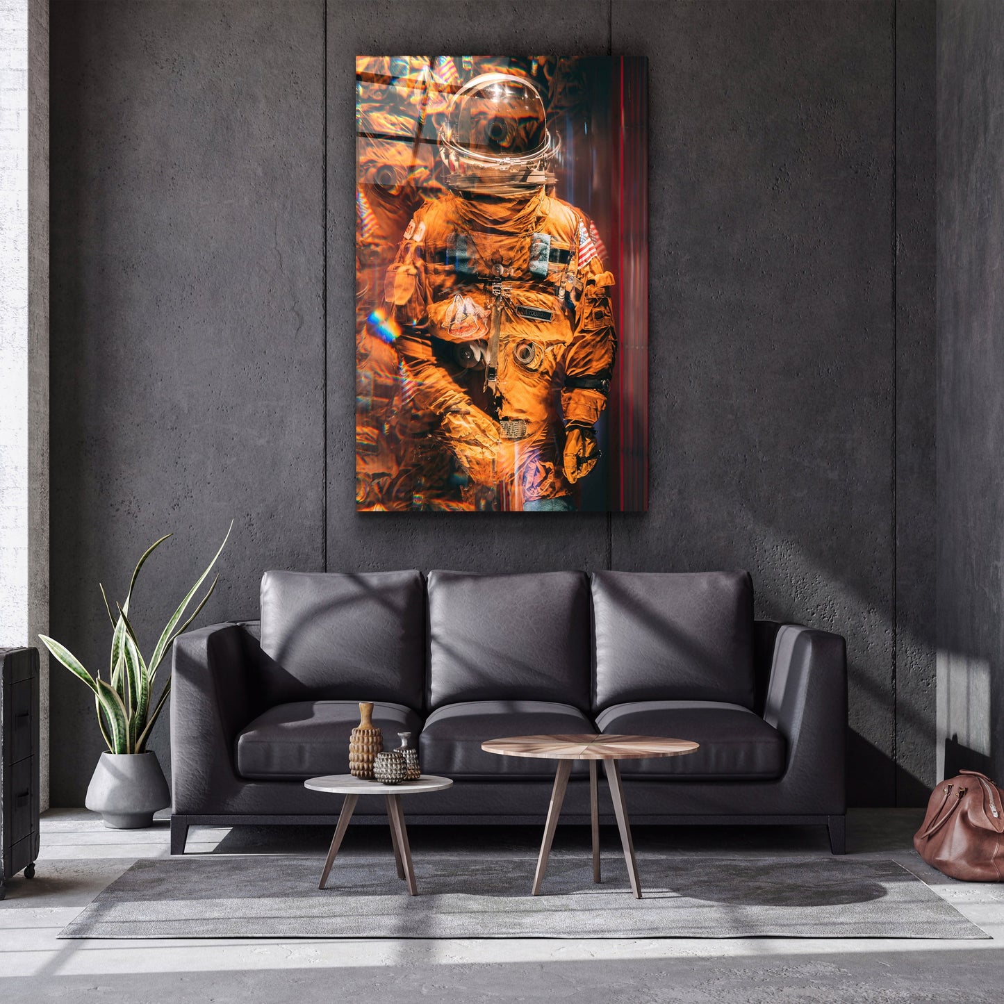 Blurry Astronaut - Designer's Collection Glass Wall Art
