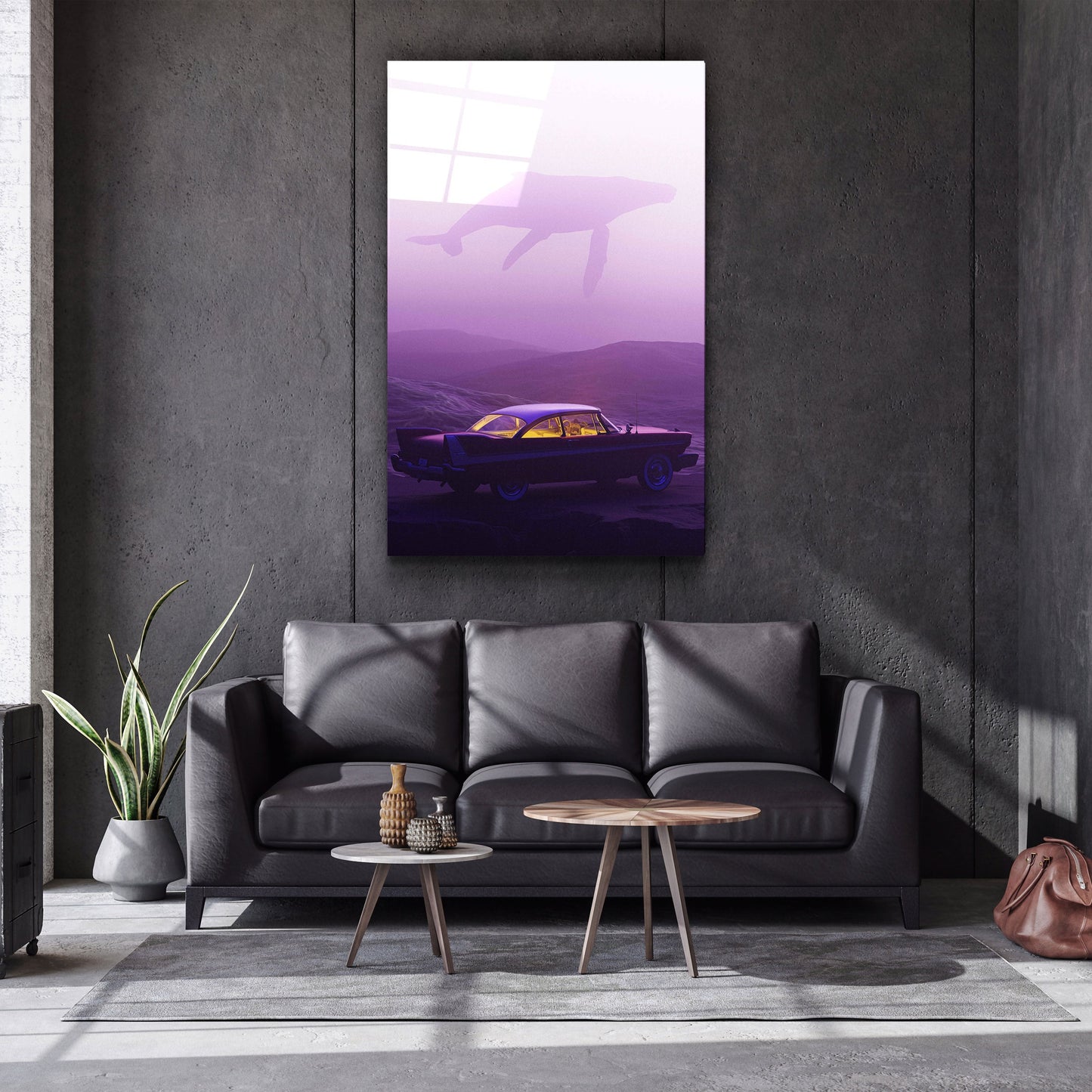 Flying Whale - Designer's Collection Glass Wall Art
