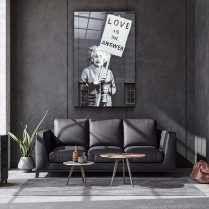 Love is the Answer V2 - Designer's Collection Glass Wall Art