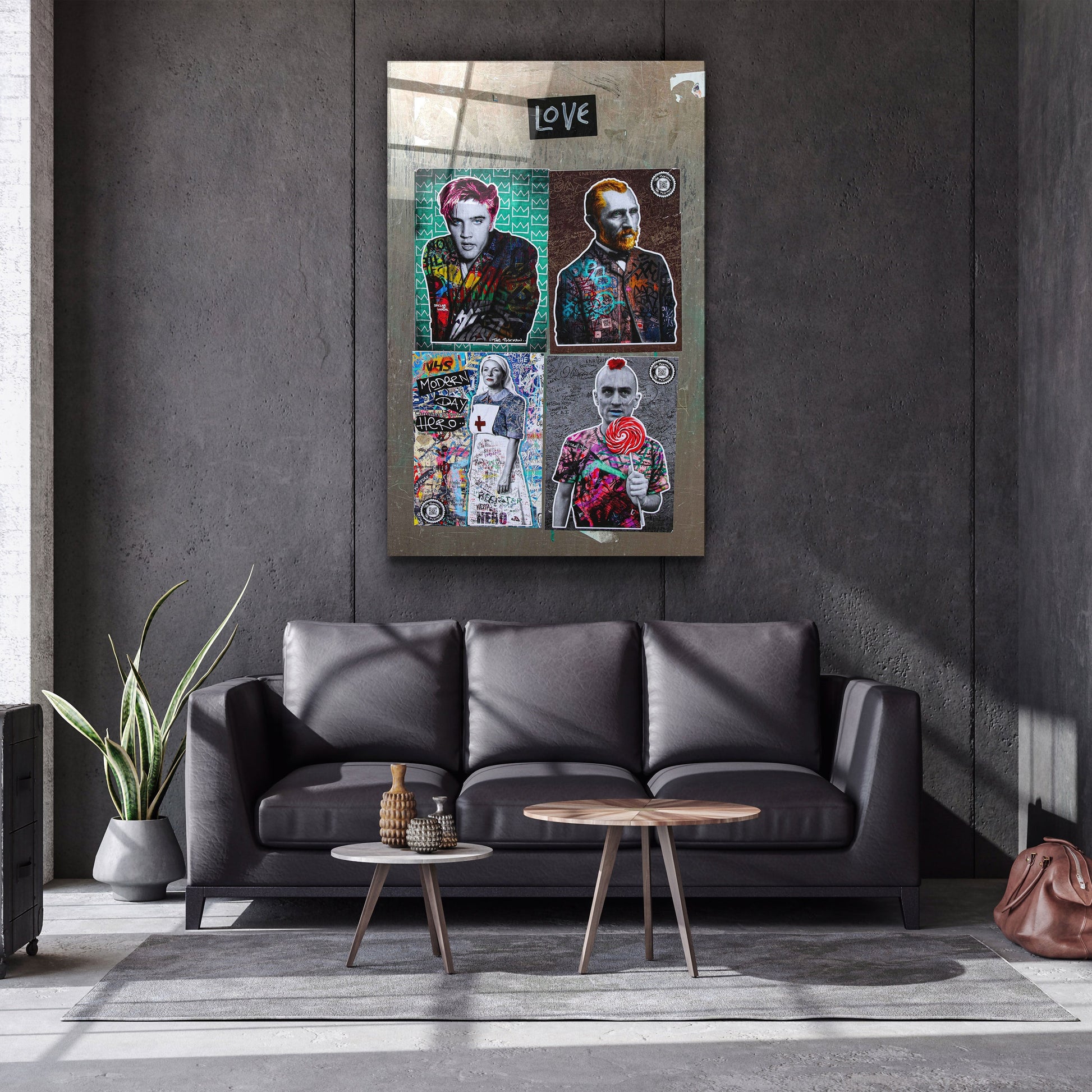 Besties for the Resties - Designer's Collection Glass Wall Art - Barlowa Store