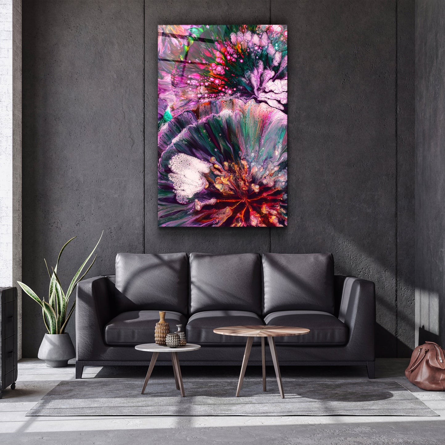 Abstract Colorful Design - Designer's Collection Glass Wall Art