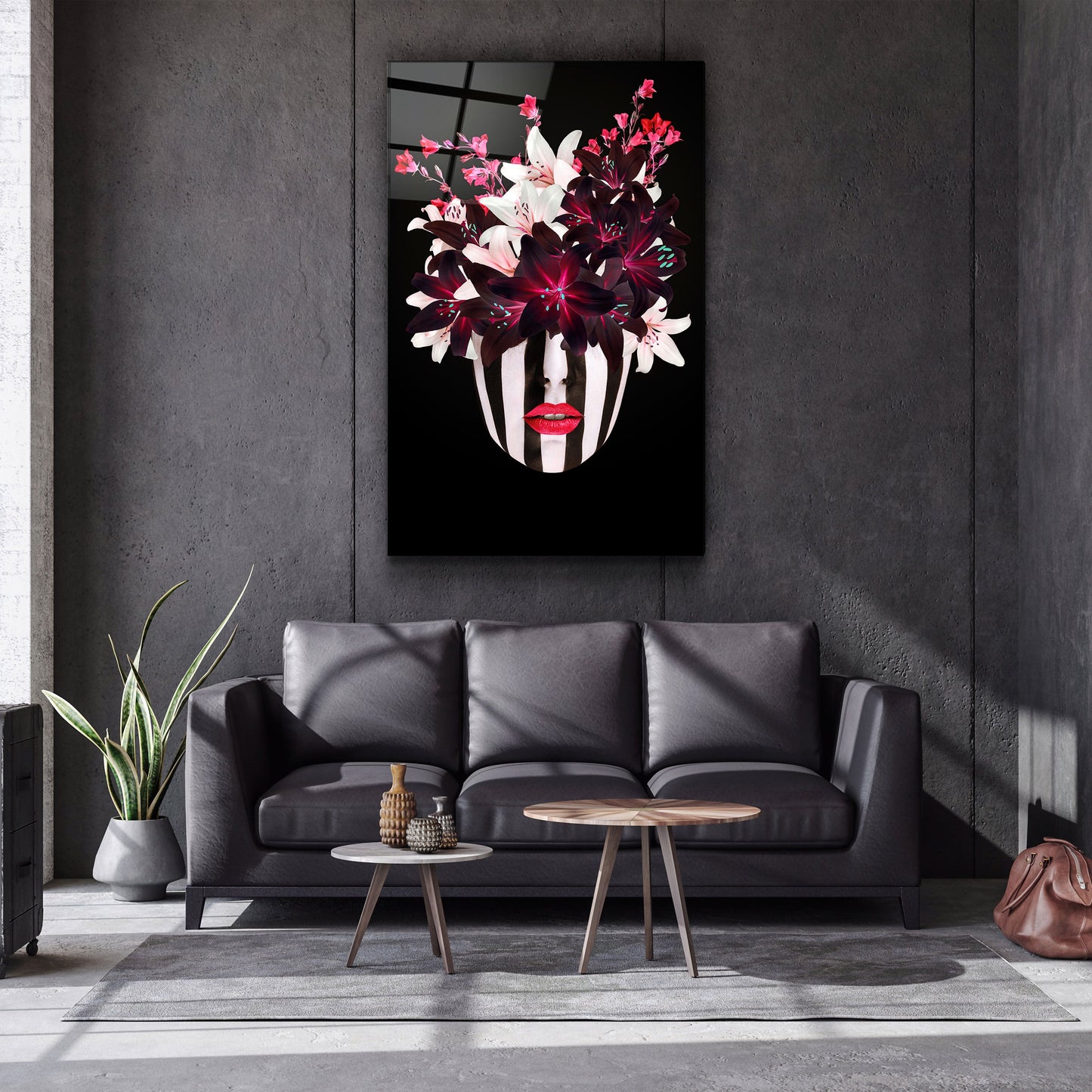 Flower Pot - Designer's Collection Glass Wall Art