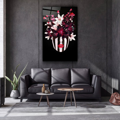 Flower Pot - Designer's Collection Glass Wall Art