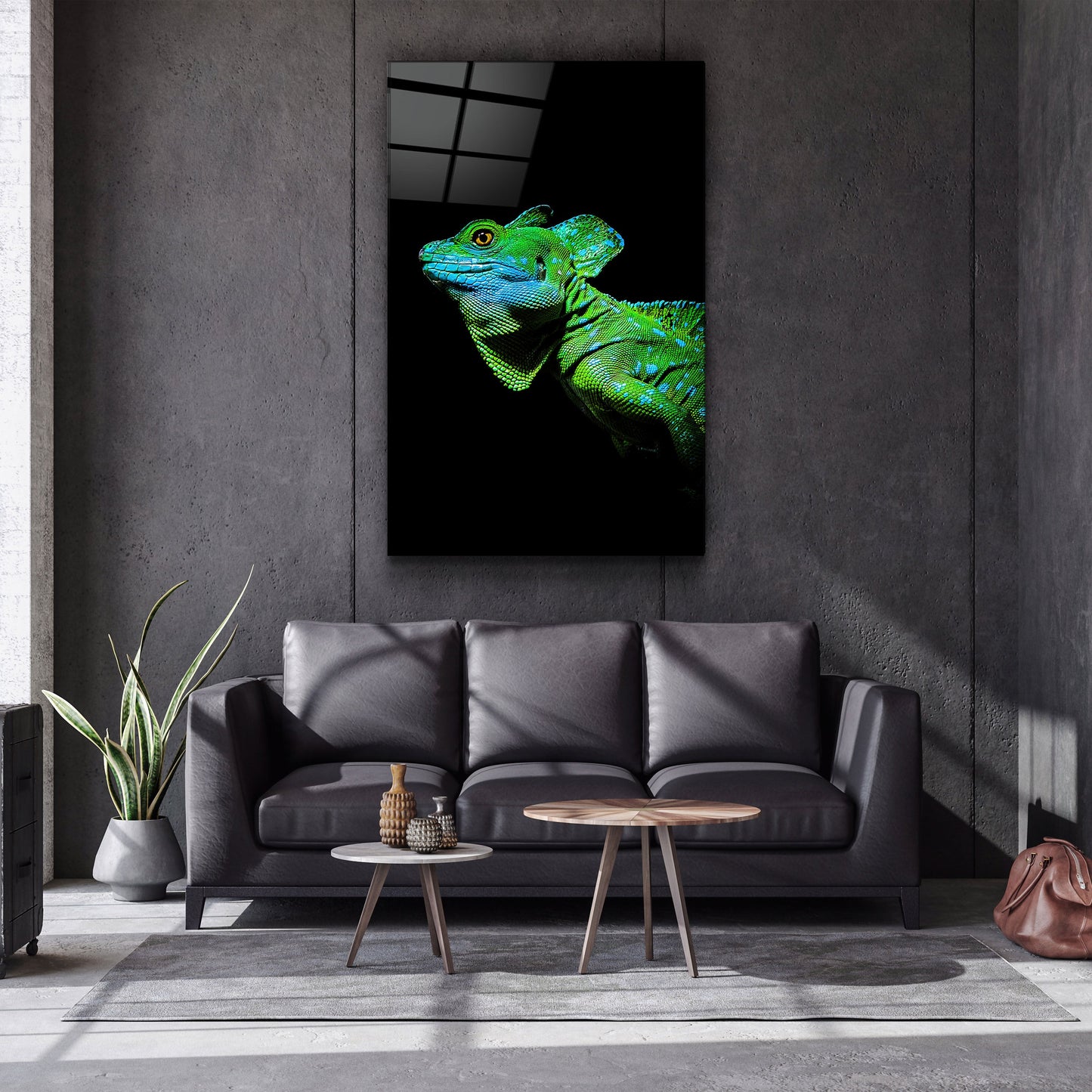 Iguana Green - Designer's Collection Glass Wall Art
