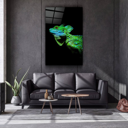 Iguana Green - Designer's Collection Glass Wall Art