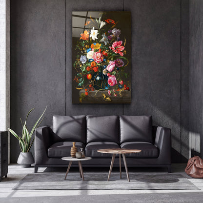 Retro Flowers - Designer's Collection Glass Wall Art