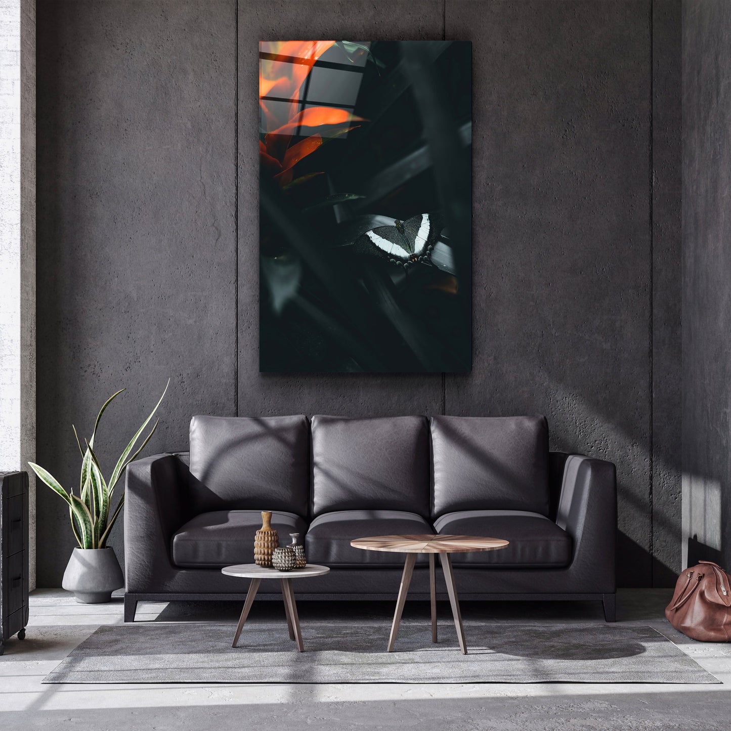 Black Butterfly - Designer's Collection Glass Wall Art