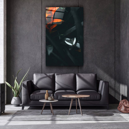 Black Butterfly - Designer's Collection Glass Wall Art