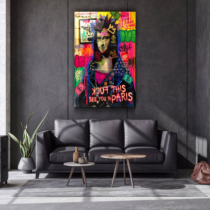 Hey Mona - Designer's Collection Glass Wall Art