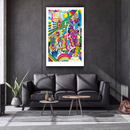 Cartoon Factory - Designer's Collection Glass Wall Art