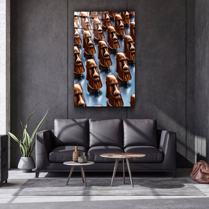Stone Heads Clones - Designer's Collection Glass Wall Art