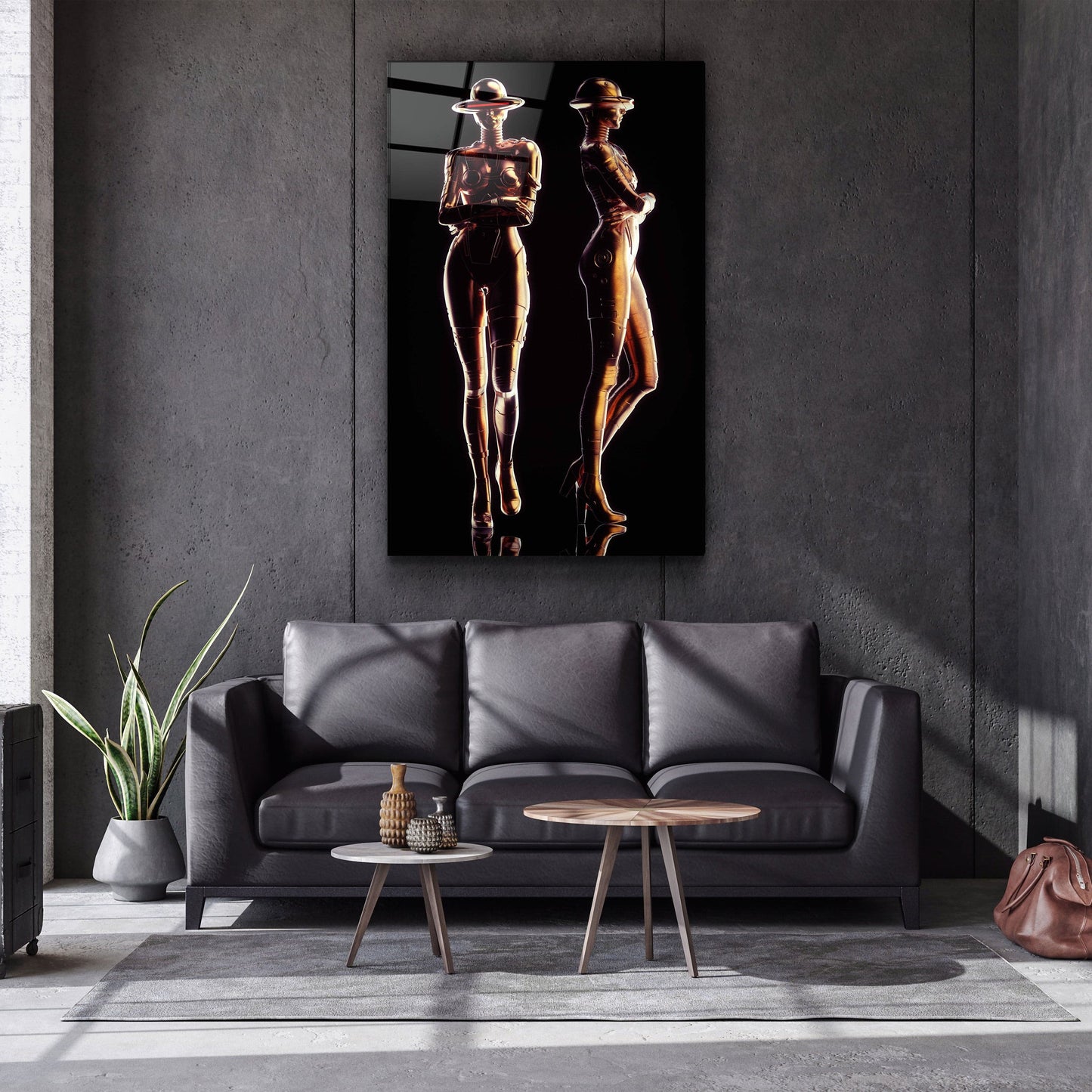 RoboGirlz3 - Designer's Collection Glass Wall Art