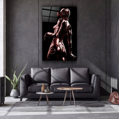 Robo Girl Bronze - Designer's Collection Glass Wall Art