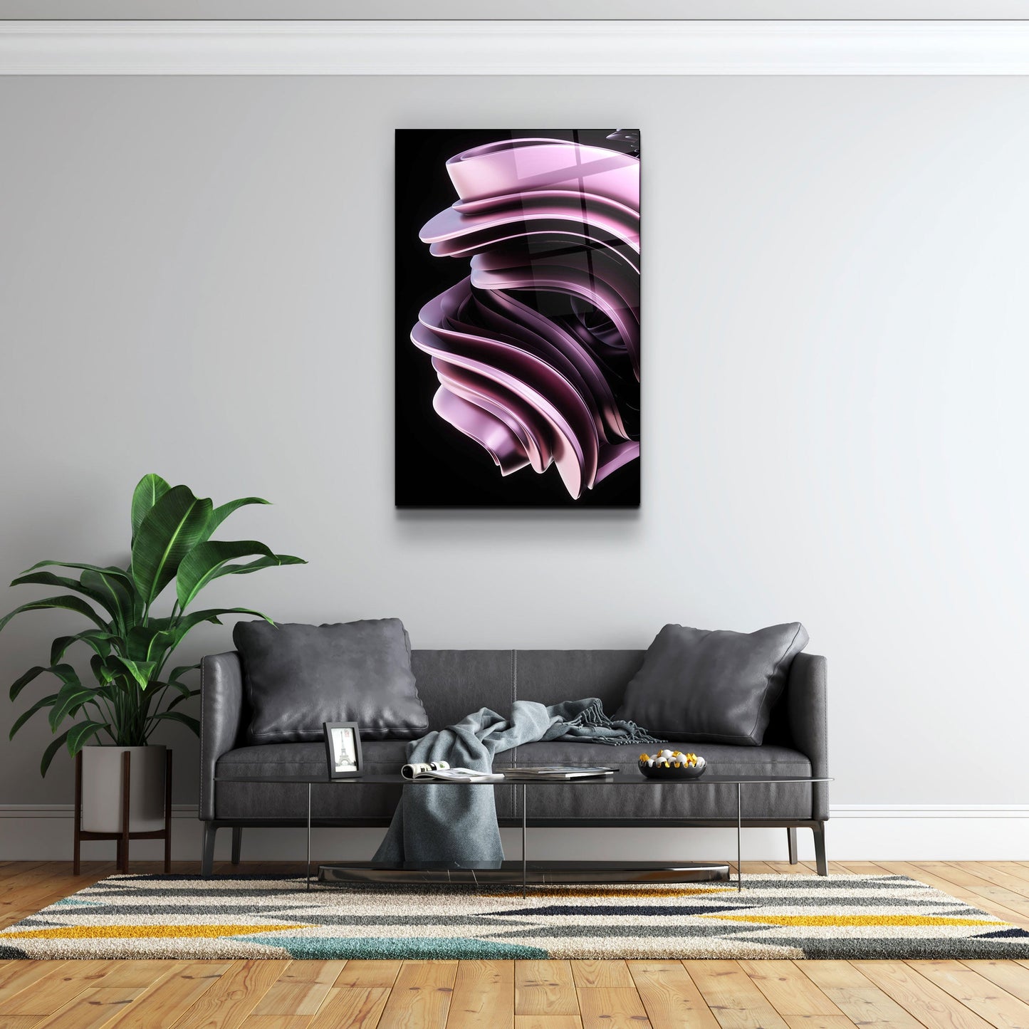 Abstract Modern Design - Designer's Collection Glass Wall Art