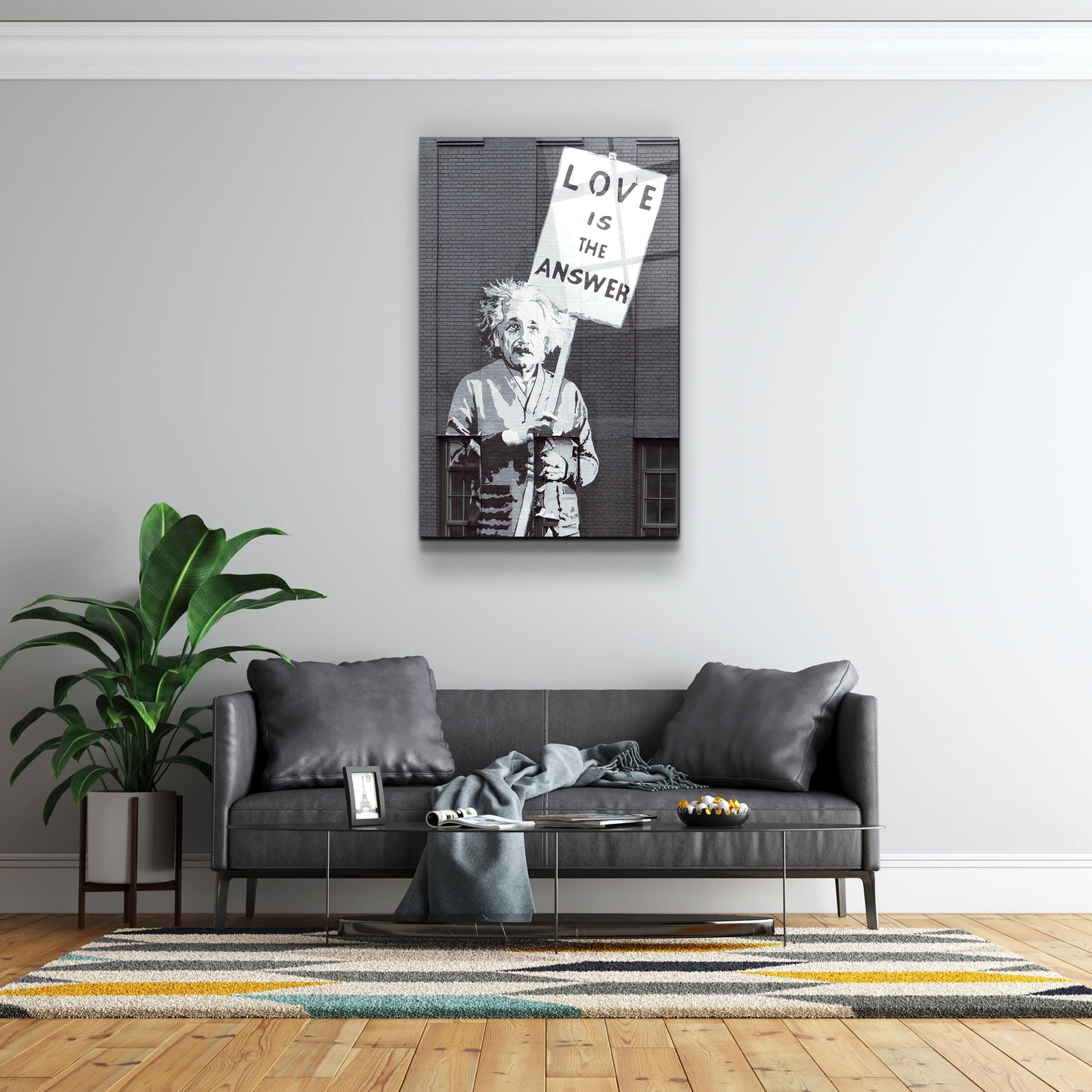 Love is the Answer V2 - Designer's Collection Glass Wall Art