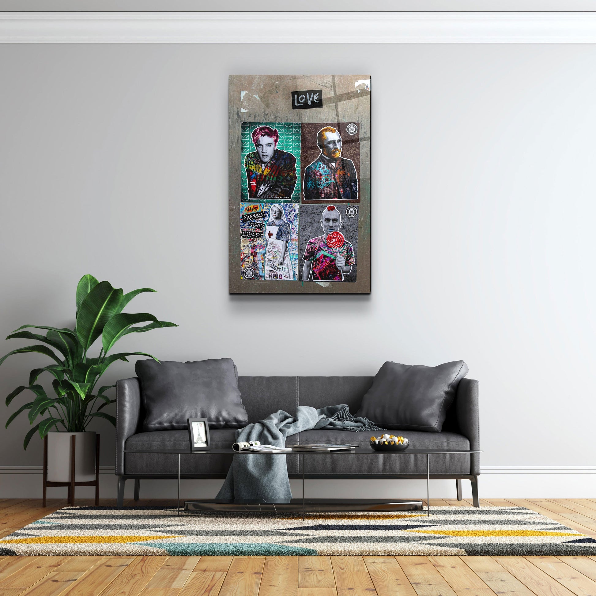 Besties for the Resties - Designer's Collection Glass Wall Art - Barlowa Store