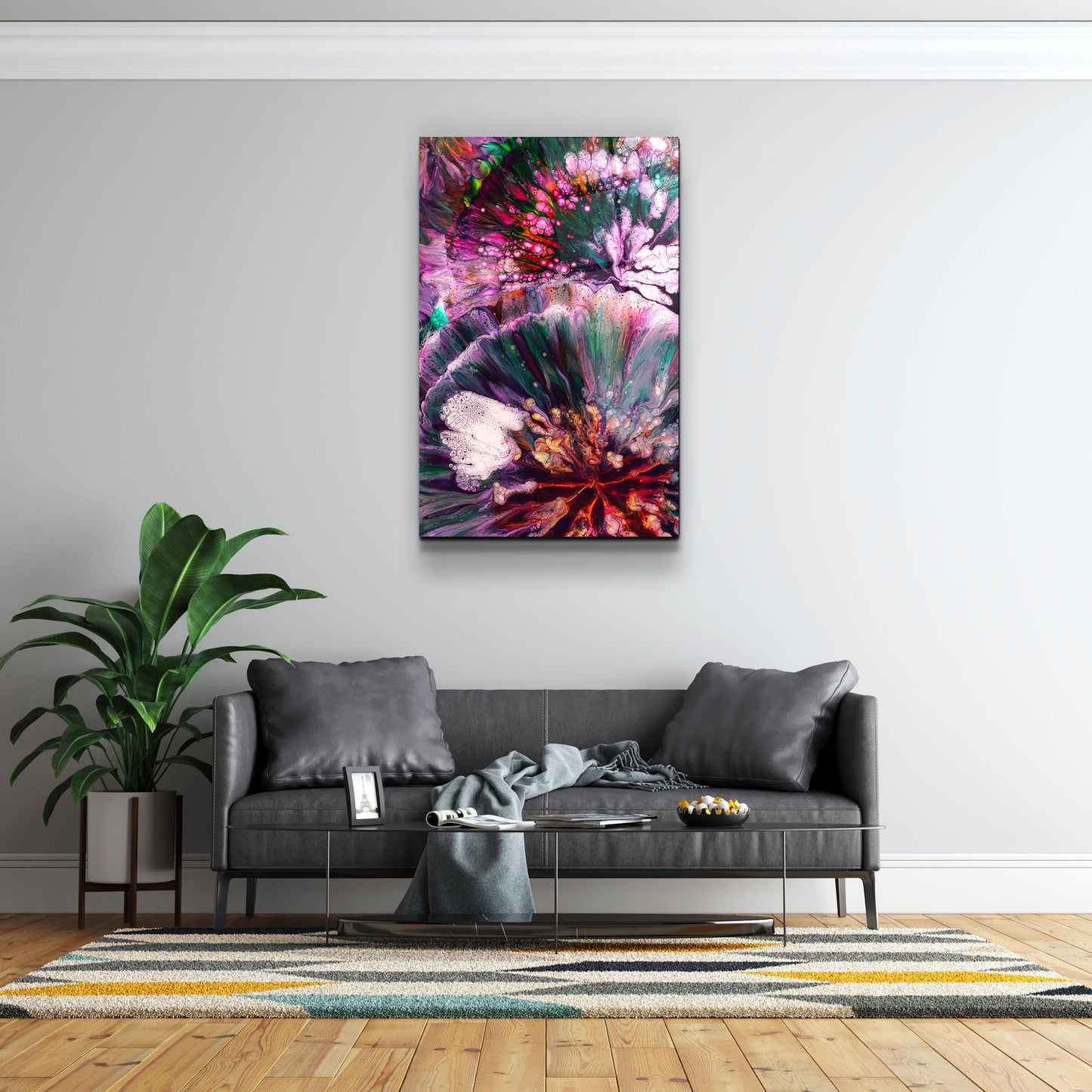 Abstract Colorful Design - Designer's Collection Glass Wall Art