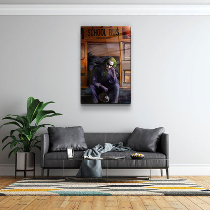 School Bus - Joker - Designer's Collection Glass Wall Art