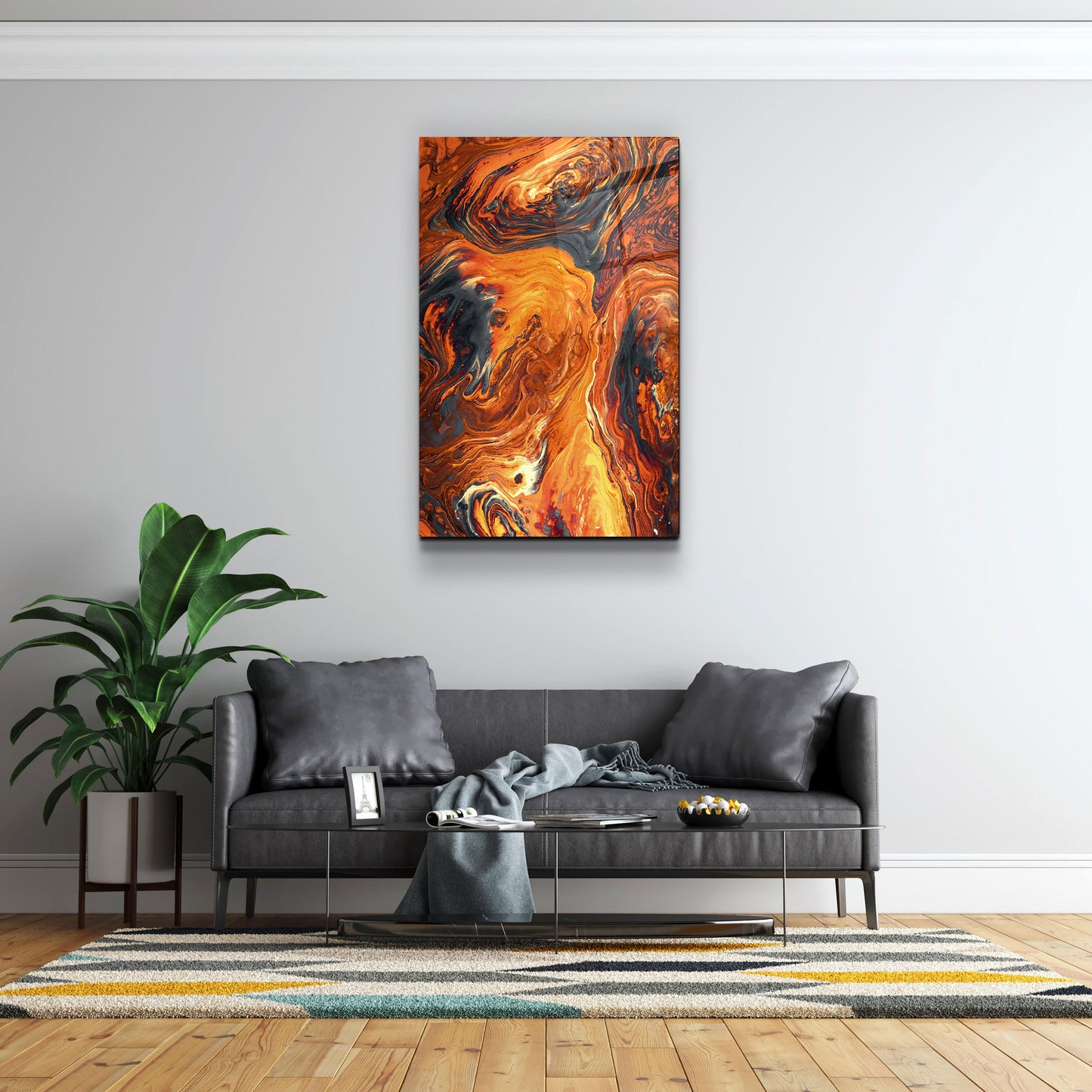 Marble Lava - Designer's Collection Glass Wall Art