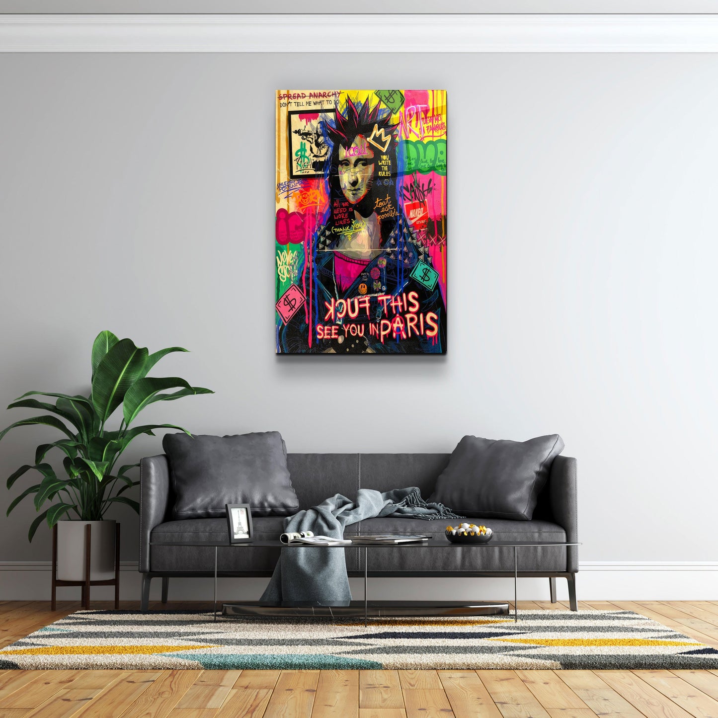 Hey Mona - Designer's Collection Glass Wall Art