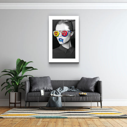 Love You F. You - Designer's Collection Glass Wall Art