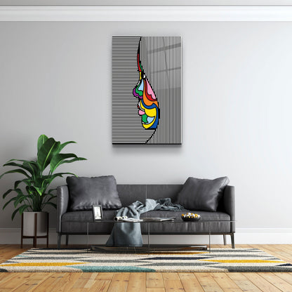 Lines and Face - Designer's Collection Glass Wall Art