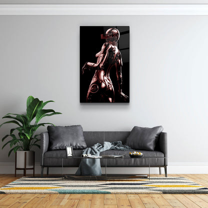 Robo Girl Bronze - Designer's Collection Glass Wall Art
