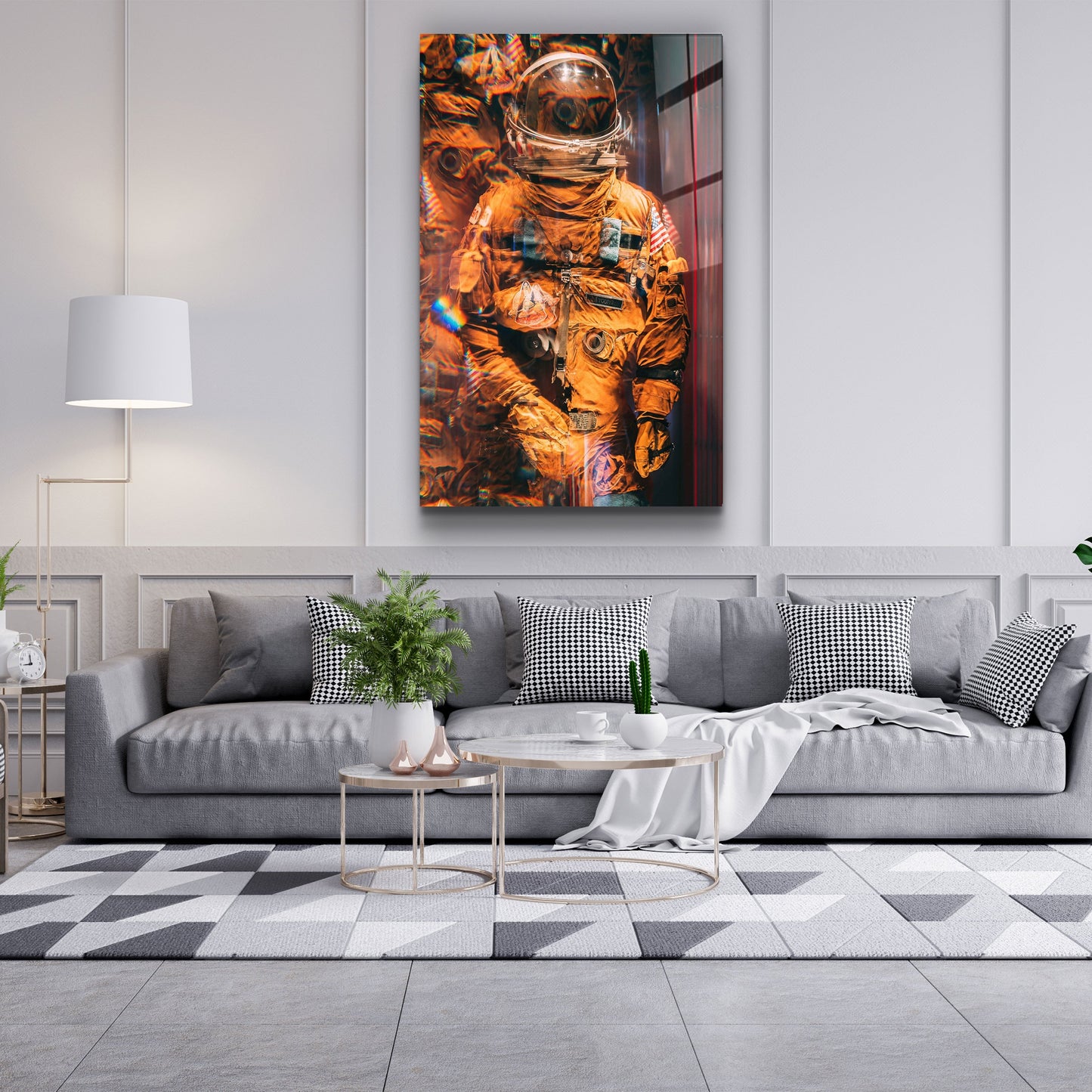 Blurry Astronaut - Designer's Collection Glass Wall Art