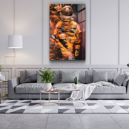 Blurry Astronaut - Designer's Collection Glass Wall Art