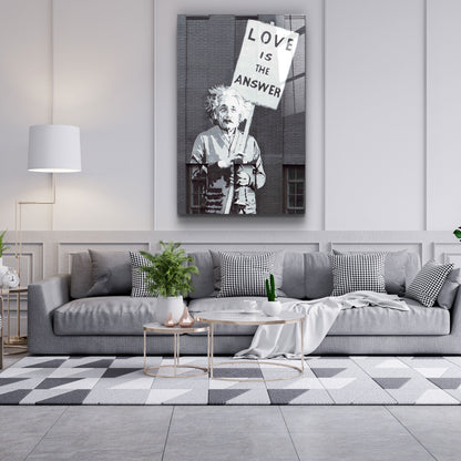 Love is the Answer V2 - Designer's Collection Glass Wall Art