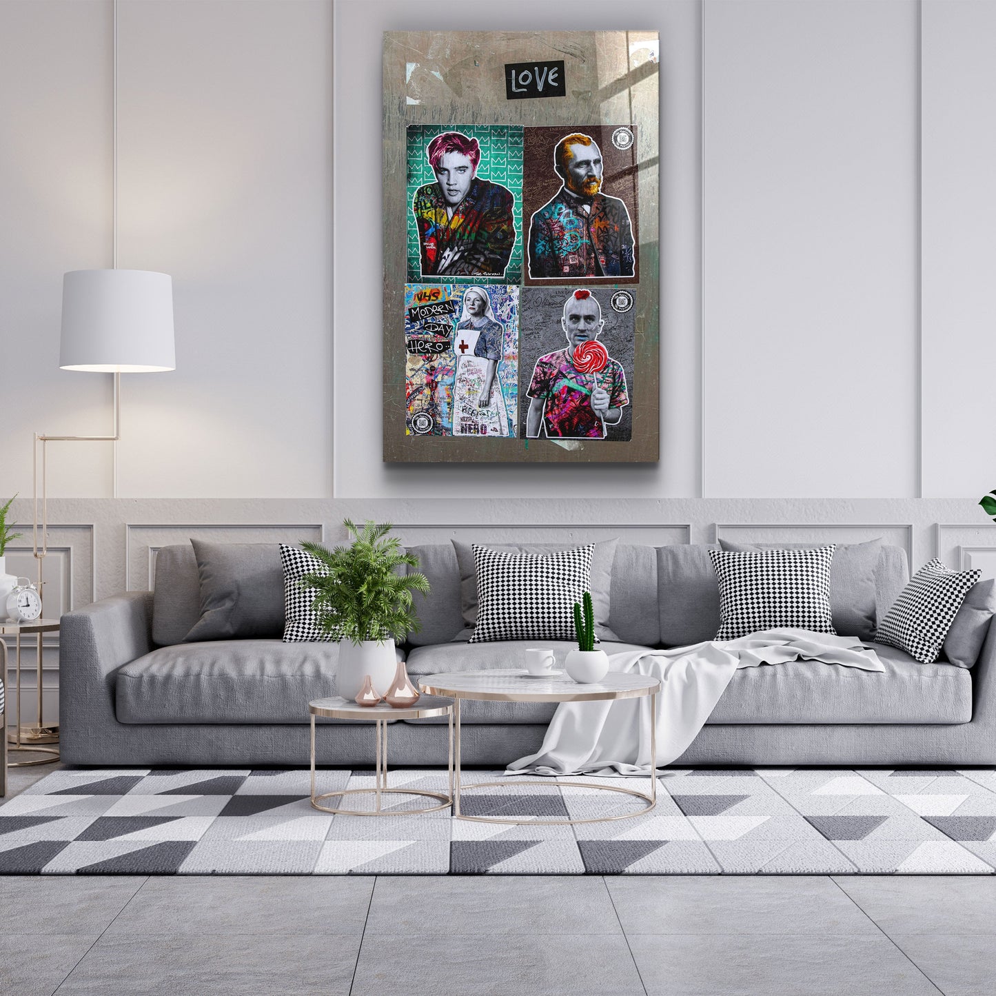 Besties for the Resties - Designer's Collection Glass Wall Art - Barlowa Store