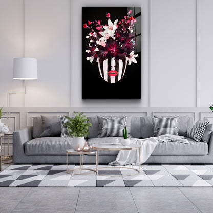Flower Pot - Designer's Collection Glass Wall Art
