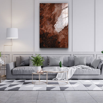 Brown Oil Painting - Designer's Collection Glass Wall Art